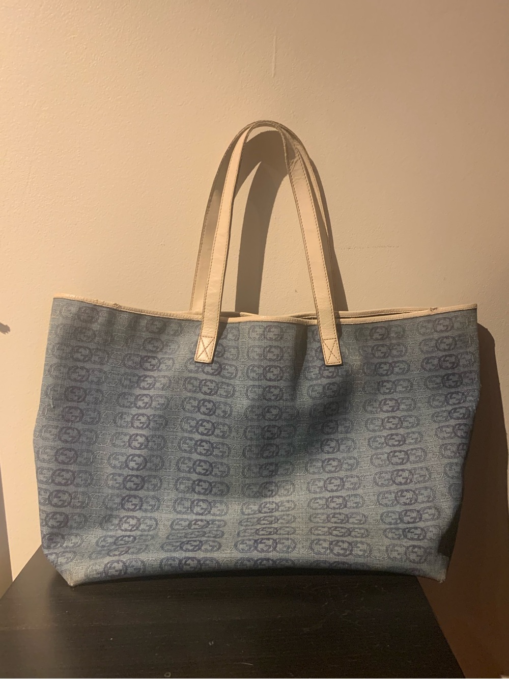 Vintage Gucci Distressed Denim Bag